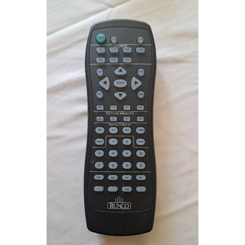 Runco Black T188BC-C‎ Home Theater Projector Remote Control Original Genuine